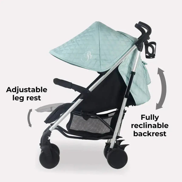 My Babiie MB51 Plus Stroller with Raincover - Quilted Aqua General My Babiie