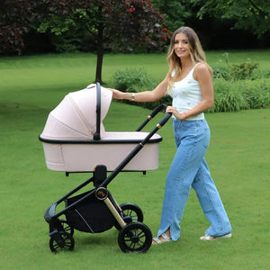 My Babiie Travel System 3 in 1 MB450 i-Size 360 Spin Car Seat with Isofix - Pastel Pink My Babiie