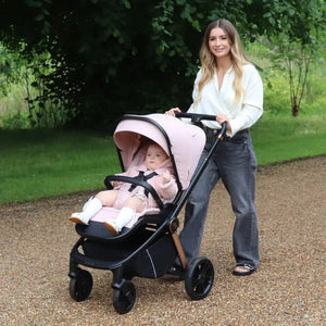 My Babiie Travel System 3 in 1 MB450 i-Size 360 Spin Car Seat with Isofix - Pastel Pink My Babiie