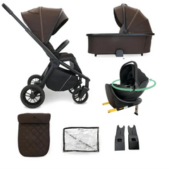 My Babiie Travel System 3 in 1 - MB450 i-Size 360 Spin Car Seat With Isofix - Chocolate My Babiie