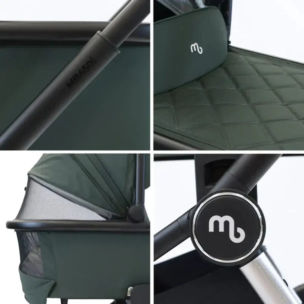 My Babiie Travel System 3 in 1 - MB450 i-Size 360 Spin Car Seat With Isofix - Forest Green My Babiie