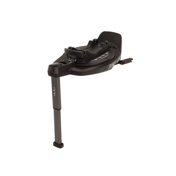 Black nuna BASE curv ISOFIX car seat base with sturdy adjustable height column and sleek modern design