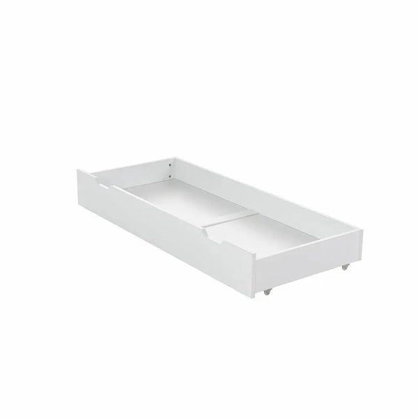 OBaby Bantam Cot With Underbed Drawer & Fibre Mattress – White | Bundle Deal Obaby