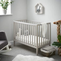 OBaby Bantam Space Saver Cot in Warm Grey Obaby