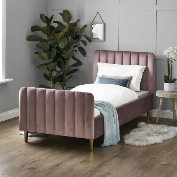 Obaby Gatsby Velvet Single Bed - Pink Obaby