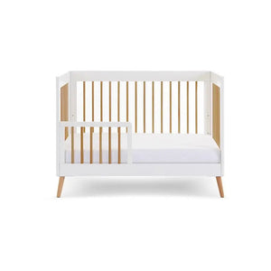 Obaby Maya Mini Cot Bed – White & Natural Wood Obaby
