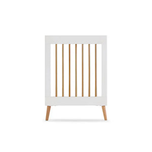 Obaby Maya Mini Cot Bed – White & Natural Wood Obaby