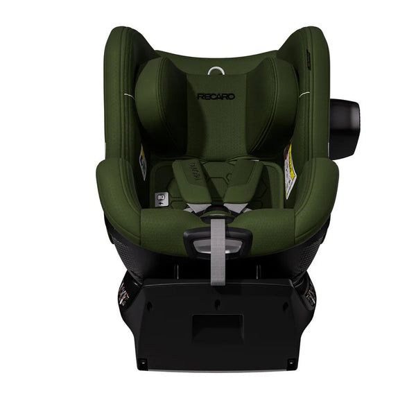 Recaro TORON 1 KID in Epic Green, front view with padded harness and a black outer side attachment.