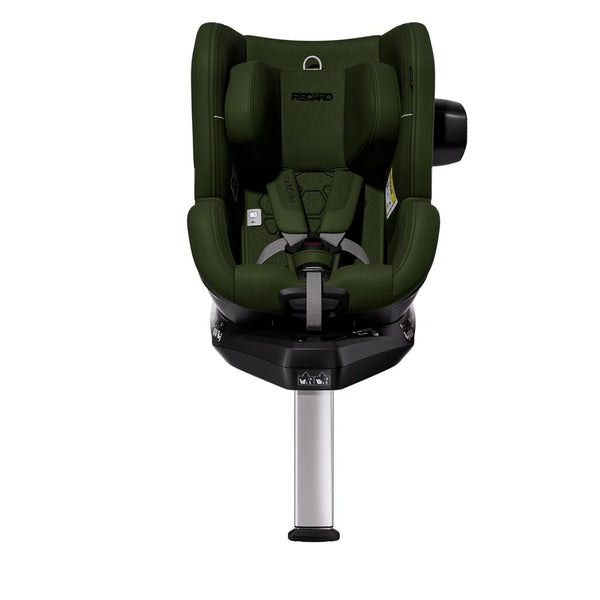 Epic Green TORON 1 KID, front view with padded harness, black side attachment and extended support leg.