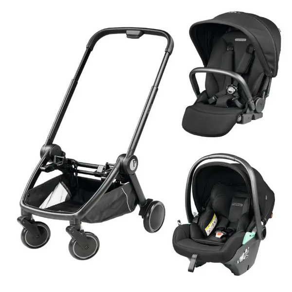 Peg Perego City Loop Chassis Seat Unit & Lounge i-Sized Infant Carrier - True Black Peg Perego