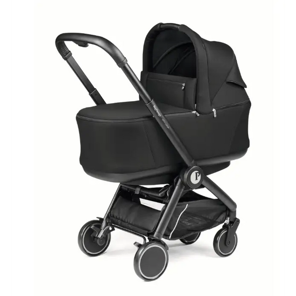 Peg Perego City Loop Twin Bundle 3 in 1 Travel System & Lounge i-Sized Infant Carrier - True Black Peg Perego
