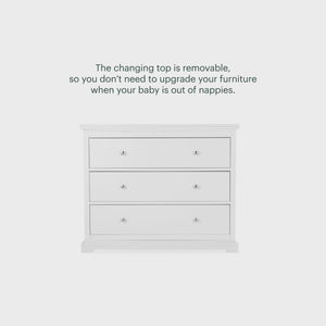 Cuddle Co Beaumont White Dresser Changer