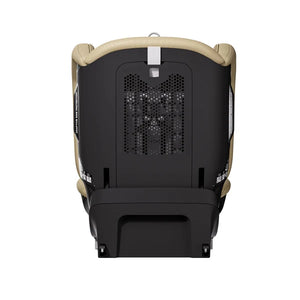 Recaro VELIX 1 in Elegant Beige, rear view showing the black shell and perforated ventilation panel.