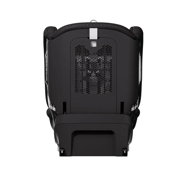 Recaro VELIX 1 in Fresh Black, rear view showing the black shell and perforated ventilation panel.