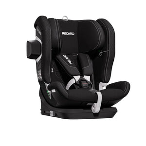 Recaro VELIX 1 in Fresh Black, angled front view with padded harness and a black outer side attachment.