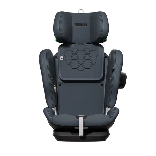 Gallant Grey VELIX 1, front view with raised headrest, no shoulder harness visible and a black side attachment.