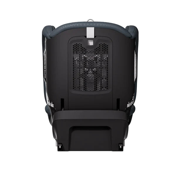 Recaro VELIX 1 in Gallant Grey, rear view showing the black shell and perforated ventilation panel