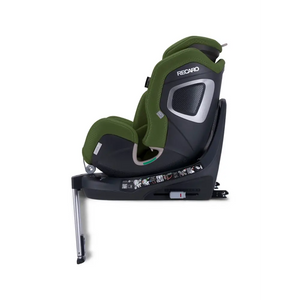 Epic Green XENON 1, upright side view showing silver-trimmed shell, black base and extended support leg.