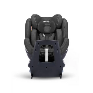 Fresh Black XENON 1 with padded insert and harness, viewed across the tall black panel at the end of its base.