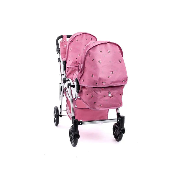 Roma Darcie Pink Twin Dolls Pram 3-14 Years - Amy Child's Collection of Dolls Prams General Roma Prams