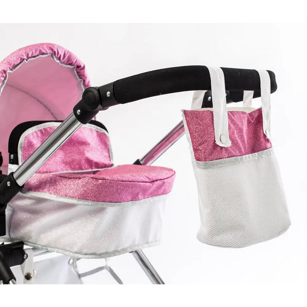 Roma Stephanie Pink Glitter Dolls Pram 3-9 Years Roma