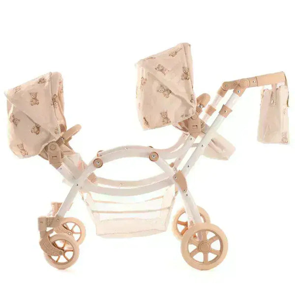 Roma Teddy Twin Dolls Pram – Luxury Double Dolls Pram for Ages 3–12 Roma Prams