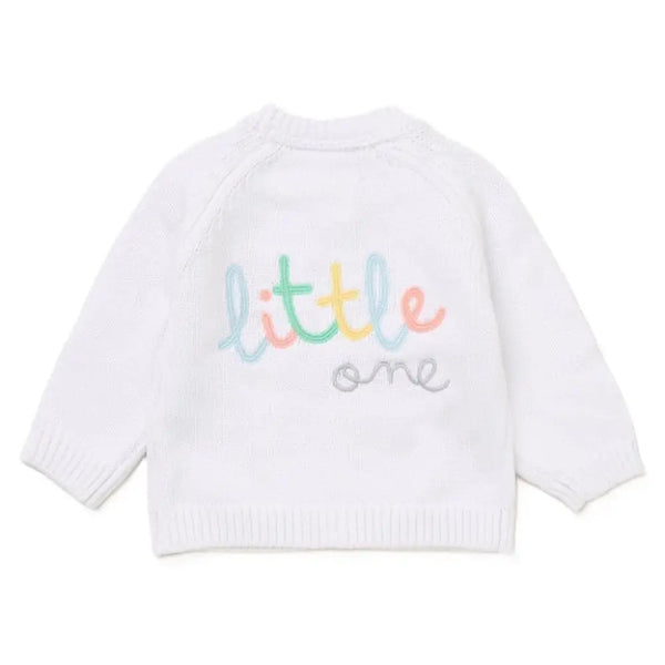 Unisex Baby Knitted Cardigan - Little One rock a bye baby