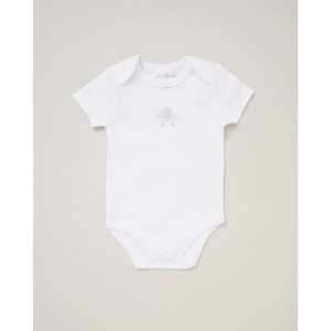 Unisex Baby “Little One Elephant” 5 Piece Layette Set – White & Grey