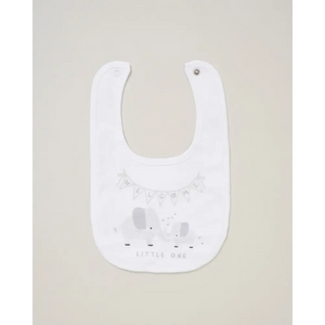 Unisex Baby “Little One Elephant” 5 Piece Layette Set – White & Grey