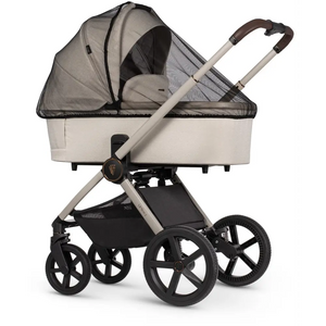 Venicci Upline 2 Stone Beige Pram 3 in 1 Bundle + Tiago Black Car Seat Venicci